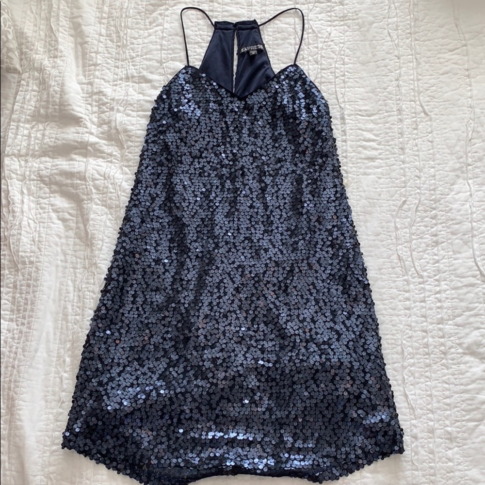 navy sparkly dress